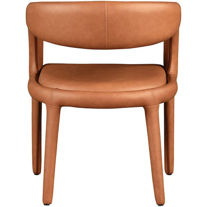 Sylvester Cognac Vegan Leather Dining Chair