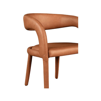 Sylvester Cognac Vegan Leather Dining Chair