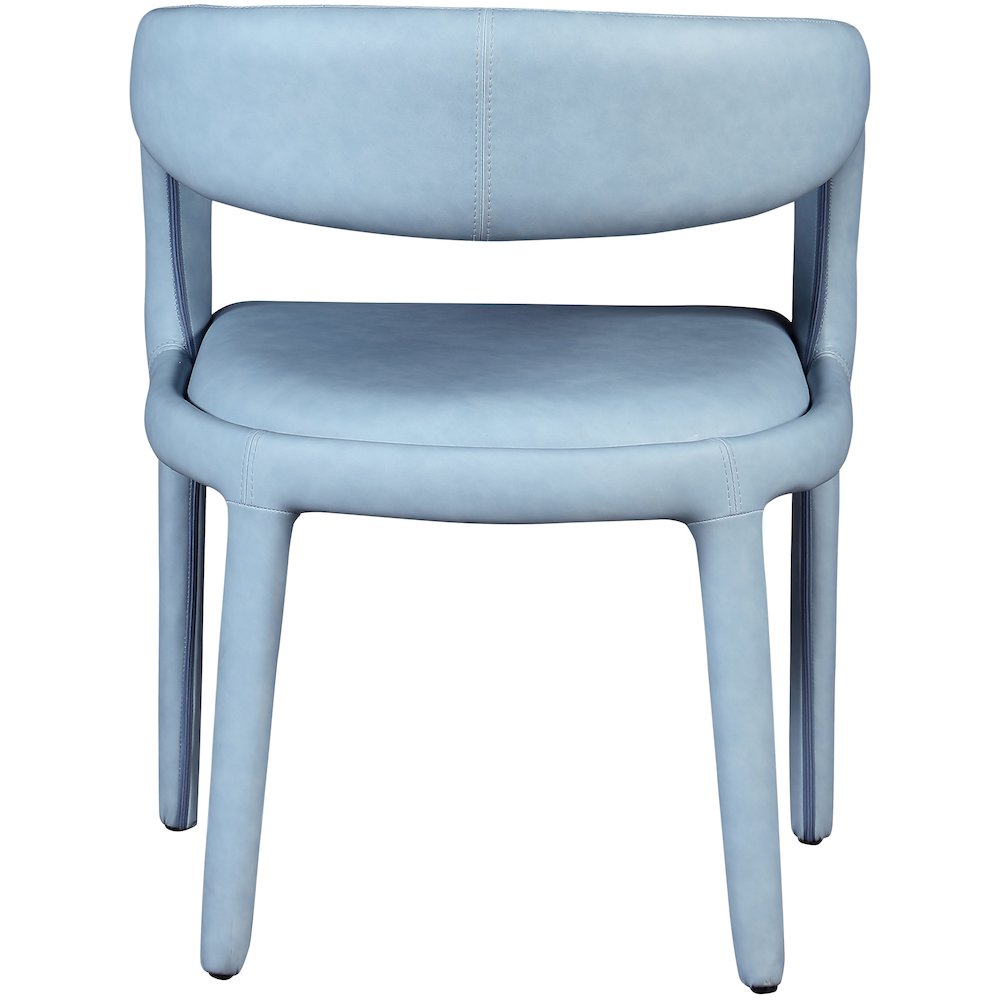 Sylvester Light Blue Vegan Leather Dining Chair