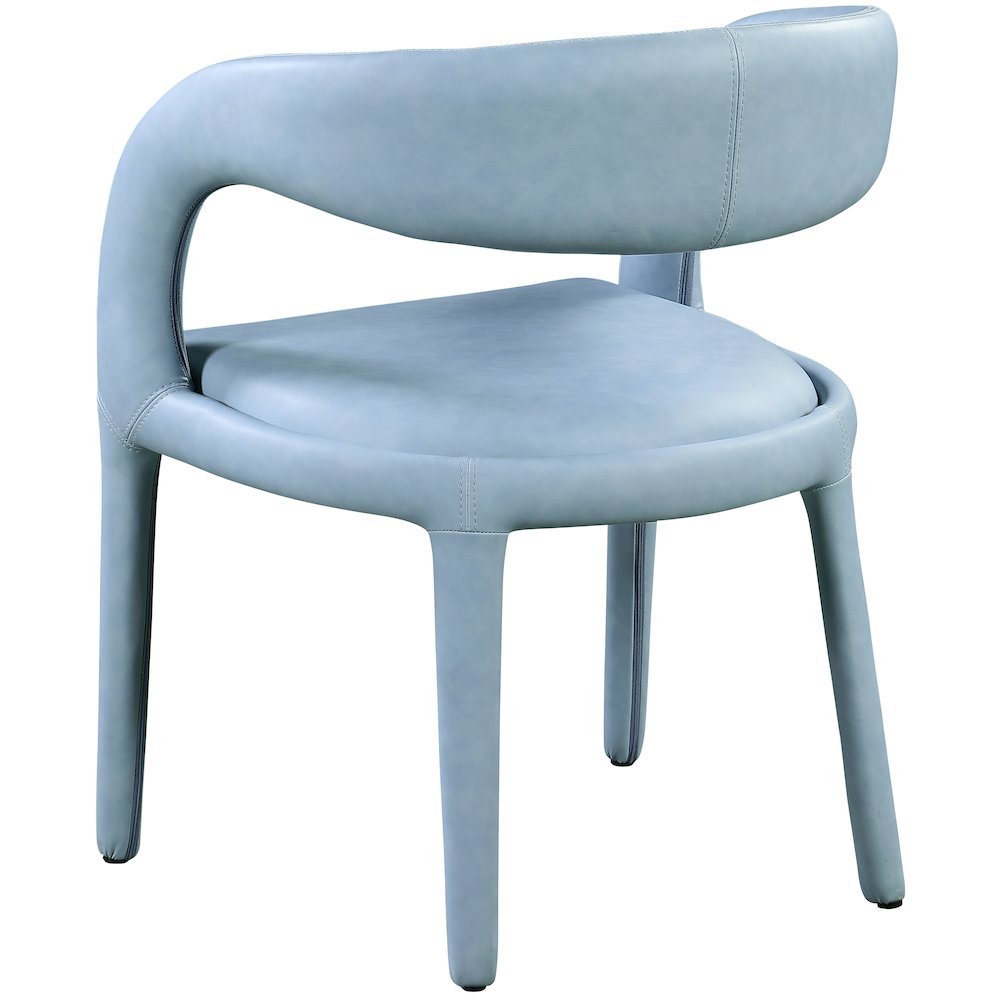 Sylvester Light Blue Vegan Leather Dining Chair