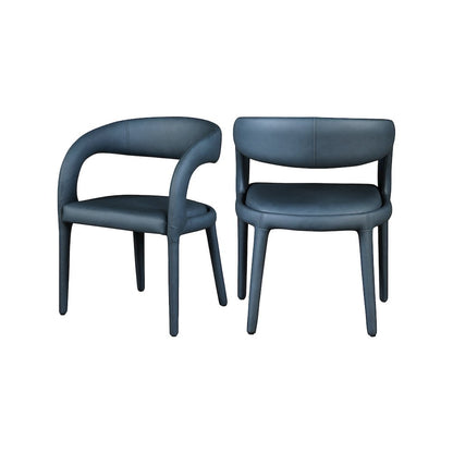 Sylvester Navy Vegan Leather Dining Chair