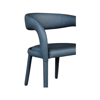 Sylvester Navy Vegan Leather Dining Chair