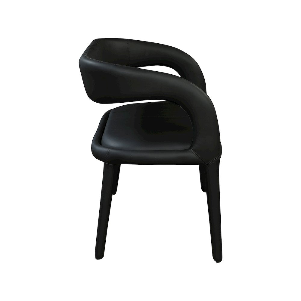 Sylvester Black Vegan Leather Bench