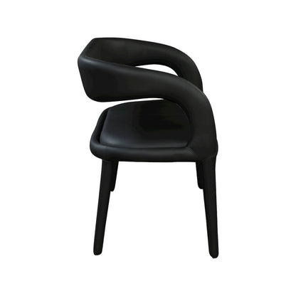 Sylvester Black Vegan Leather Bench