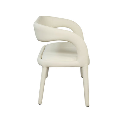 Sylvester Cream Vegan Leather Bench