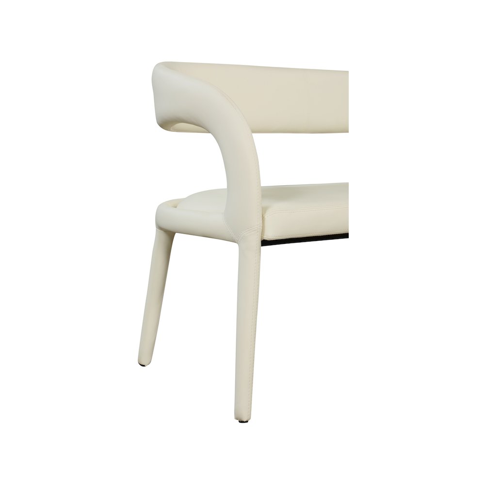 Sylvester Cream Vegan Leather Bench