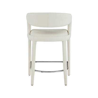 Sylvester Cream Vegan Leather Stool
