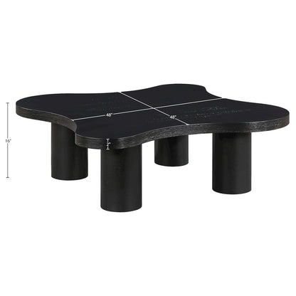 Cove Black Oak Veneer And Solid Wood Coffee Table