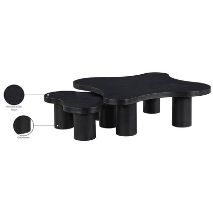 Cove Black Oak Veneer And Solid Wood 2pc. Coffee Table