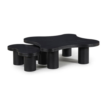 Cove Black Oak Veneer And Solid Wood 2pc. Coffee Table