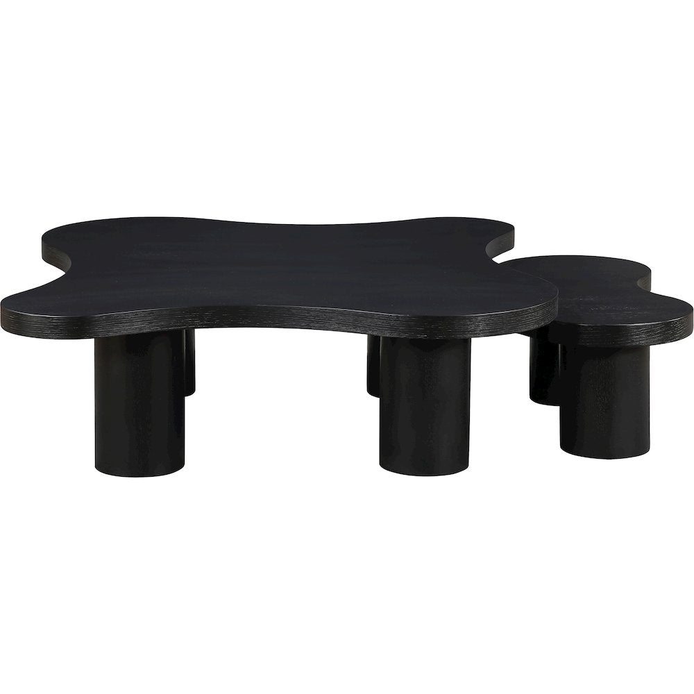 Cove Black Oak Veneer And Solid Wood 2pc. Coffee Table