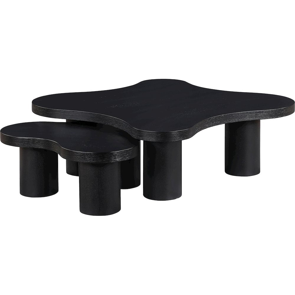 Cove Black Oak Veneer And Solid Wood 2pc. Coffee Table