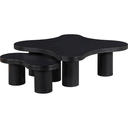 Cove Black Oak Veneer And Solid Wood 2pc. Coffee Table