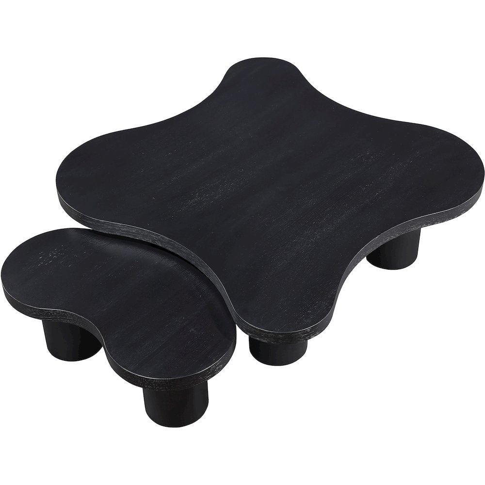 Cove Black Oak Veneer And Solid Wood 2pc. Coffee Table
