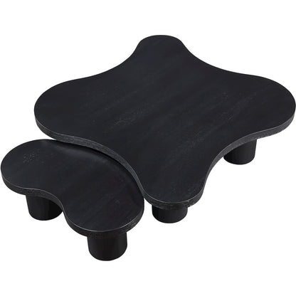 Cove Black Oak Veneer And Solid Wood 2pc. Coffee Table