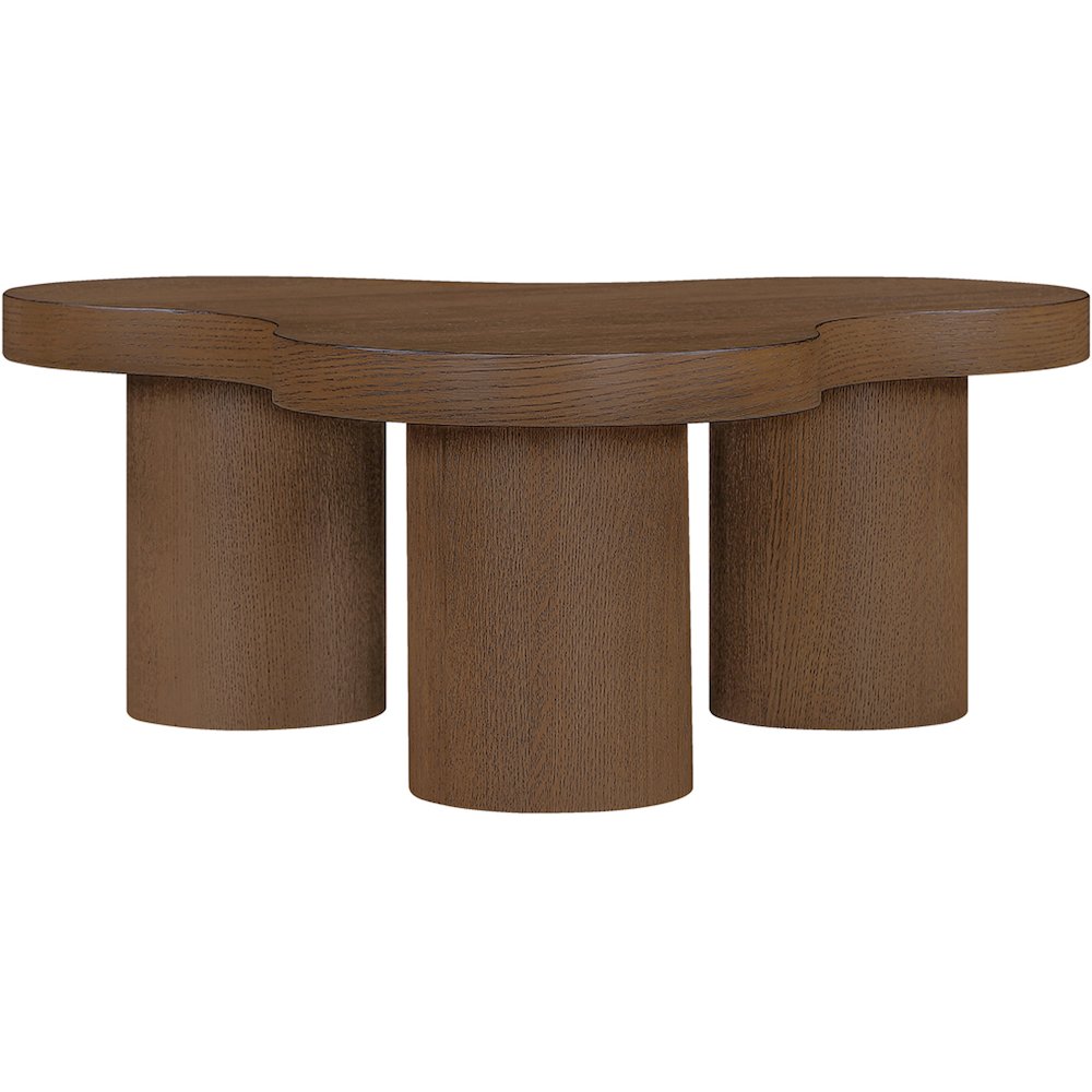 Cove Brown Walnut Oak Veneer And Solid Wood Coffee Table