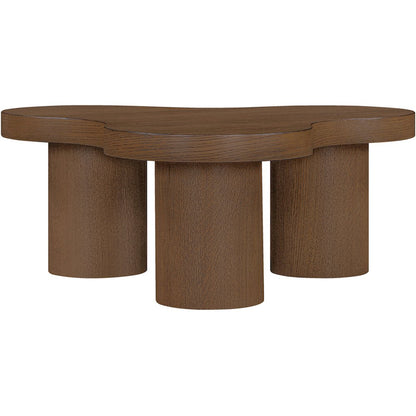 Cove Brown Walnut Oak Veneer And Solid Wood Coffee Table