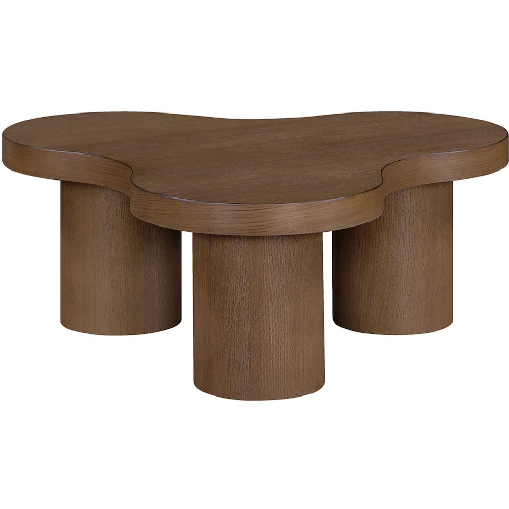 Cove Brown Walnut Oak Veneer And Solid Wood Coffee Table