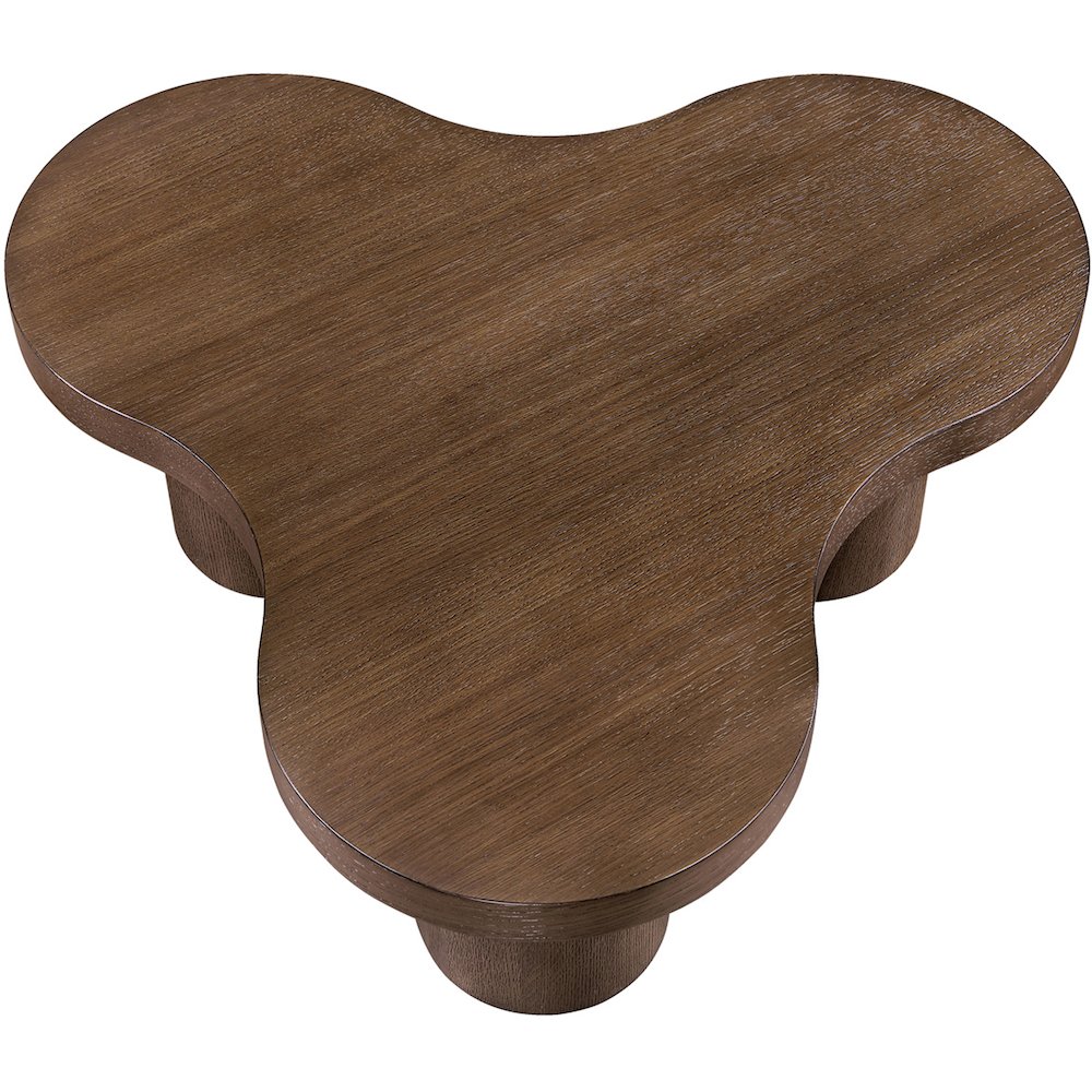 Cove Brown Walnut Oak Veneer And Solid Wood Coffee Table