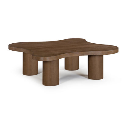 Cove Brown Walnut Oak Veneer And Solid Wood Coffee Table