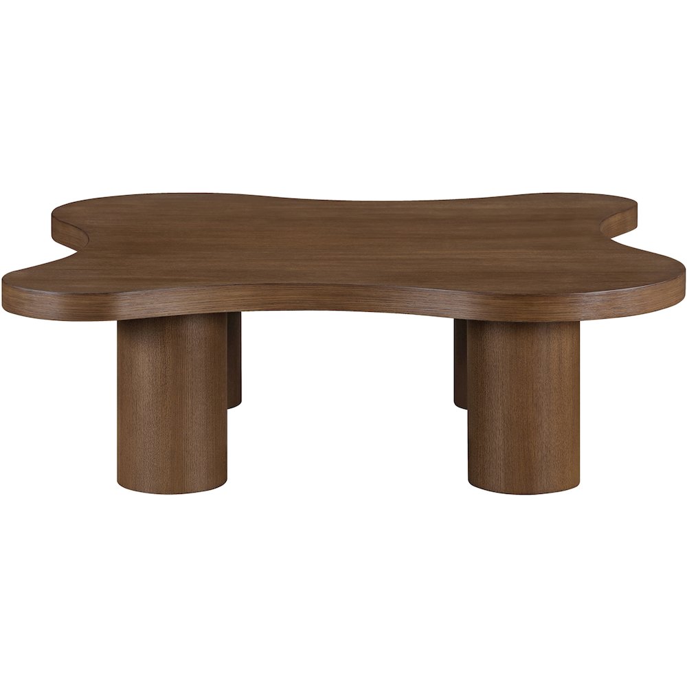Cove Brown Walnut Oak Veneer And Solid Wood Coffee Table