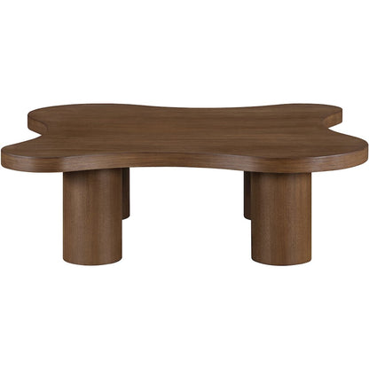 Cove Brown Walnut Oak Veneer And Solid Wood Coffee Table