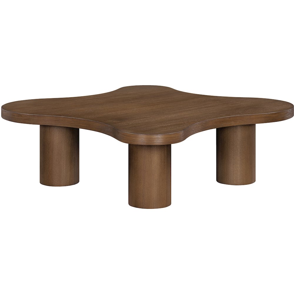Cove Brown Walnut Oak Veneer And Solid Wood Coffee Table
