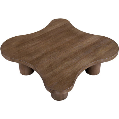 Cove Brown Walnut Oak Veneer And Solid Wood Coffee Table