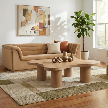 Cove Natural Oak Veneer And Solid Wood Coffee Table