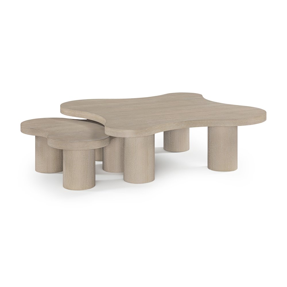 Cove Natural Oak Veneer And Solid Wood 2pc. Coffee Table