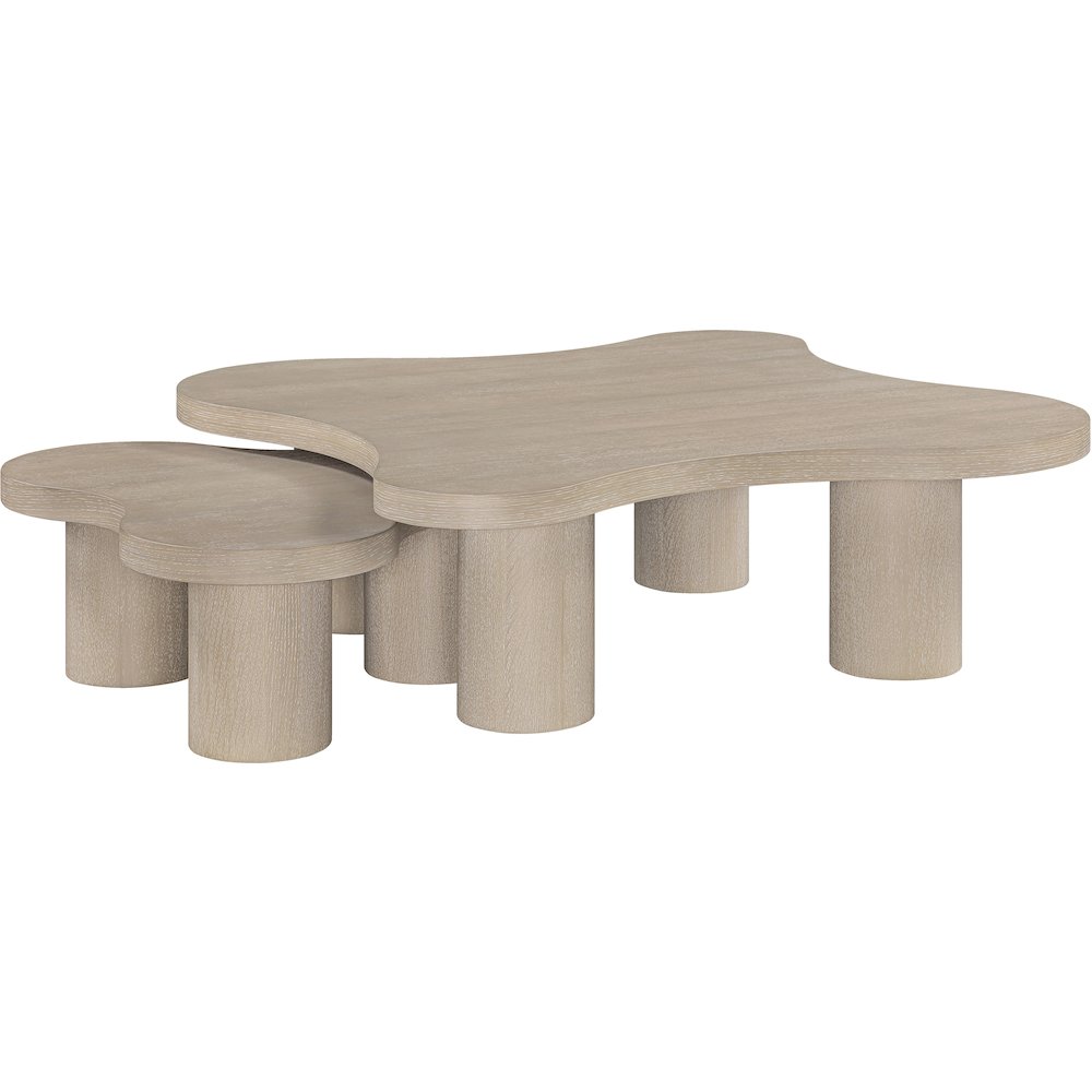 Cove Natural Oak Veneer And Solid Wood 2pc. Coffee Table