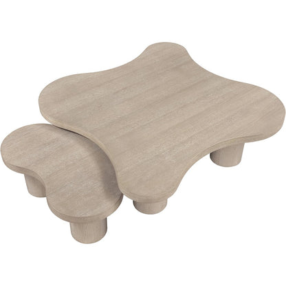 Cove Natural Oak Veneer And Solid Wood 2pc. Coffee Table