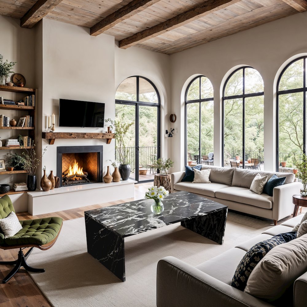 Vernazza Black Marble Coffee Table