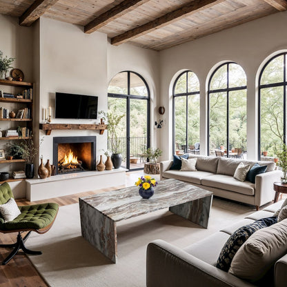 Vernazza Brown Marble Coffee Table