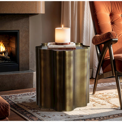 Eloise Brass Iron End Table