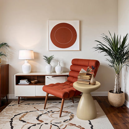Anika Beige Iron End Table