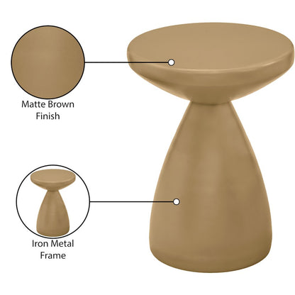 Anika Brown Iron End Table