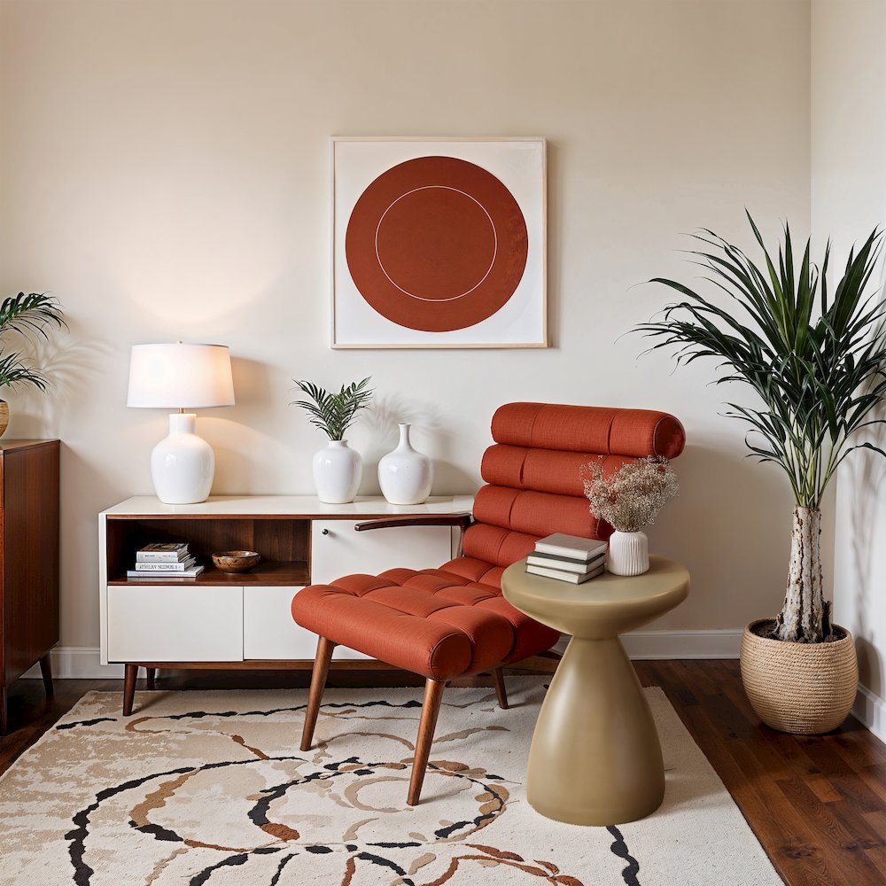 Anika Brown Iron End Table