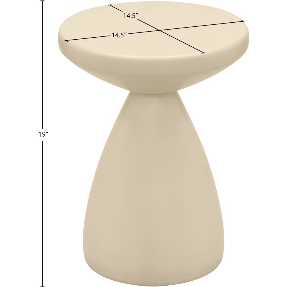 Anika Cream Iron End Table