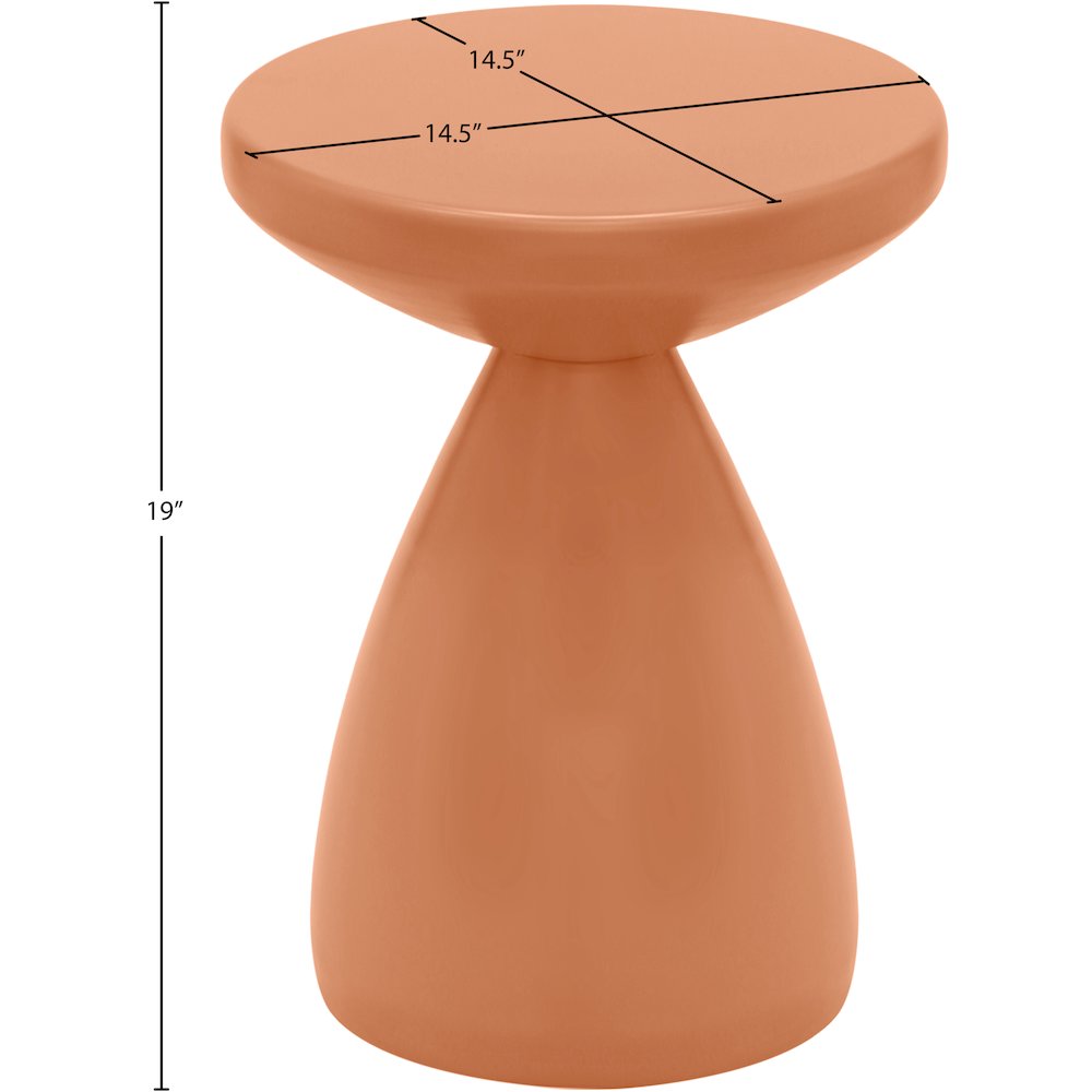 Anika Salmon Iron End Table