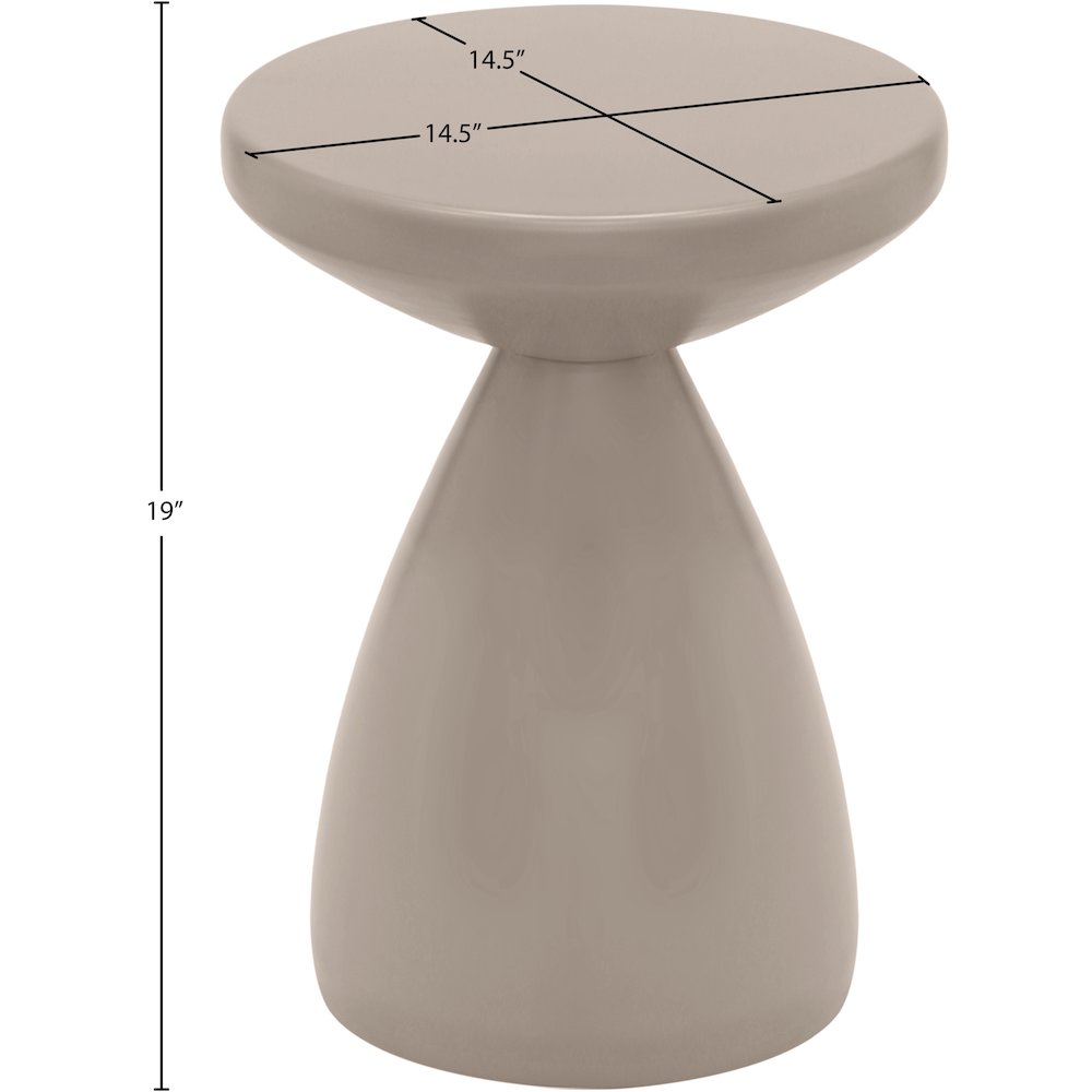 Anika Taupe Iron End Table