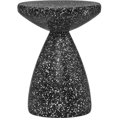 Anika Black Iron Terrazzo End Table