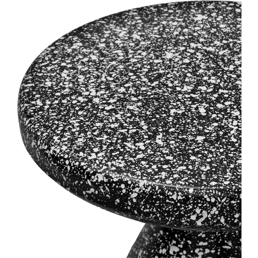 Anika Black Iron Terrazzo End Table