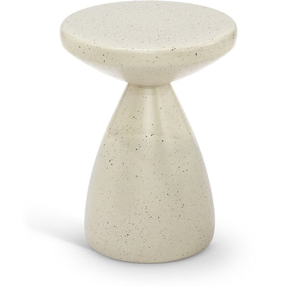 Anika Cream Iron Terrazzo End Table