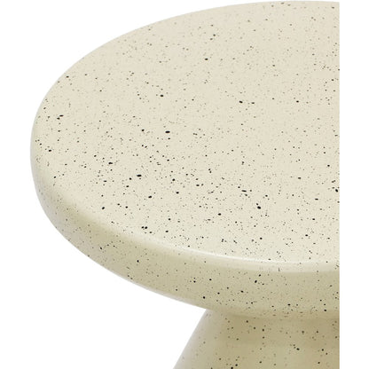 Anika Cream Iron Terrazzo End Table