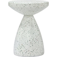 Anika White Iron Terrazzo End Table