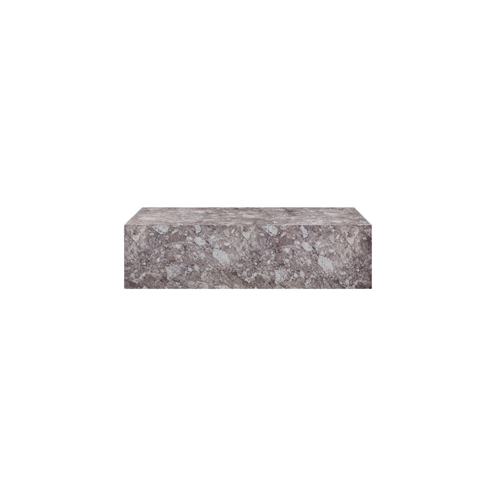Piazza Brown Marble Finish Concrete Coffee Table