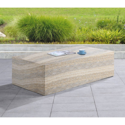 Piazza Travertine Travertine Finish Concrete Coffee Table