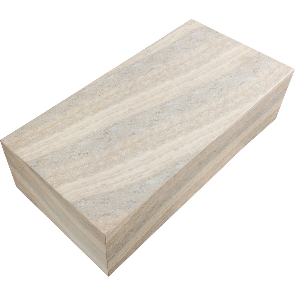 Piazza Travertine Travertine Finish Concrete Coffee Table