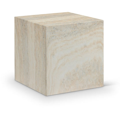Piazza Travertine Travertine Finish Concrete End Table